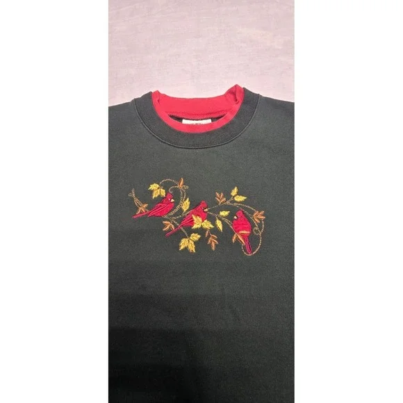 Vintage Day Breeze Dark Green Crewneck Sweatshirt Size Large 90s - Picture 2 of 11